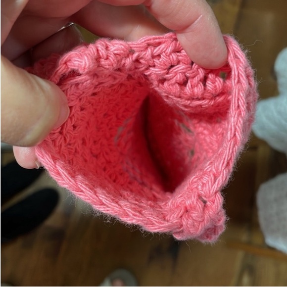 Handmade Water Bottle Tote Bag Cotton Crossbody Crochet Coral Dragonfly Present - Picture 10 of 17